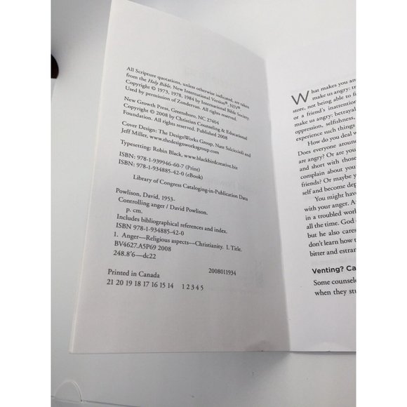 Controlling Anger: Responding Constructively When Life Goes Wrong David Powlison - Picture 4 of 4